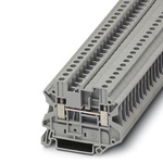 Phoenix Contact UT 4-MTD BK Series Black Feed Through Terminal Block, 4mm², Single-Level, Screw Termination