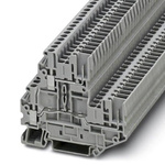 Phoenix Contact UTTB 2.5/2P Series Grey Double Level Terminal Block, Double-Level, Screw Termination