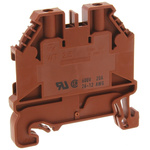 Wieland WT 2.5 Series Brown Feed Through Terminal Block, 2.5mm², Single-Level, Screw Termination, ATEX