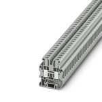 Phoenix Contact MUT 4 Series Grey Feed Through Terminal Block, 4mm², Single-Level, Screw Termination