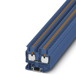 Phoenix Contact MPT 2.5 BU Series Blue Feed Through Terminal Block, 2.5mm², Single-Level, Push In Termination