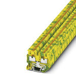 Phoenix Contact MPT 1.5/S-PE Series Green/Yellow Earth Terminal Block, 1.5mm², Single-Level, Push In Termination