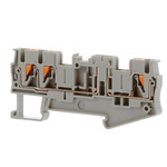 Phoenix Contact PT 2.5-TWIN-TGB Series Grey Disconnect Terminal Block, 2.5mm², Single-Level, Push In Termination