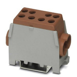 Phoenix Contact UDB 2X35/25 BN Series Brown Non-Fused DIN Rail Terminal, Single-Level, Screw Termination