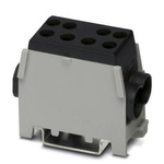 Phoenix Contact UDB 2X35/25 BK Series Black Non-Fused DIN Rail Terminal, Single-Level, Screw Termination