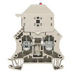 Weidmuller W Series Beige Fused DIN Rail Terminal, 6mm², Single-Level, Screw Termination, Fused