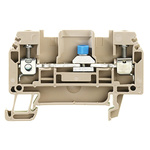 Weidmüller W Series Brown Disconnect Terminal Block, Single-Level, Screw Termination