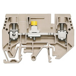 Weidmuller W Series Brown Disconnect Terminal Block, Single-Level, Screw Termination