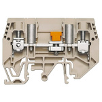 Weidmuller W Series Brown Disconnect Terminal Block, Single-Level, Screw Termination