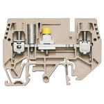 Weidmuller W Series Brown Disconnect Terminal Block, Single-Level, Screw Termination