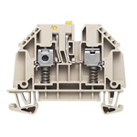 Weidmüller W Series Beige Disconnect Terminal Block, Single-Level, Screw Termination