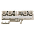 Weidmuller P Series Dark Beige Feed Through Terminal Block, Single-Level, Push In Termination