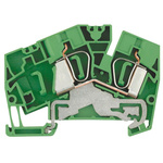 Weidmüller Z Series Green, Yellow PE Terminal, Single-Level, Clamp Termination