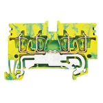 Weidmüller Z Series Green, Yellow PE Terminal, 0.5 → 4mm², Single-Level, Clamp Termination