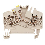 Weidmüller Z Series Dark Beige Disconnect Terminal Block, 2.5mm², Single-Level, Clamp Termination