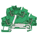 Weidmuller Z Series Green, Yellow PE Terminal, 0.5 → 4mm², Double-Level, Clamp Termination