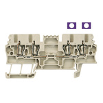 Weidmuller Z Series Beige Feed Through Terminal Block, 1.5mm², Single-Level, Clamp Termination