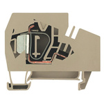 Weidmuller Z Series Dark Beige Feed Through Terminal Block, Single-Level, Clamp Termination