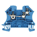 Weidmuller W Series Blue Feed Through Terminal Block, 1.5mm², Single-Level, Screw Termination