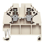 Weidmüller W Series Dark Beige Feed Through Terminal Block, 2.5mm², Single-Level, Screw Termination