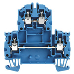 Weidmuller W Series Blue Double Level Terminal Block, Double-Level, Screw Termination