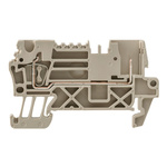 Weidmuller Z Series Dark Beige Feed Through Terminal Block, Single-Level, Clamp Termination