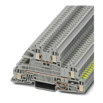 Phoenix Contact UTI 2.5-PE/L/L Series Grey DIN Rail Terminal Block, 0.2 → 4mm², Triple-Level, Screw Termination