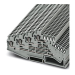 Phoenix Contact ST 2.5-4L/2P-Z Series Grey Multi Level Terminal Block, Quadruple-Level, Spring Clamp Termination