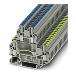 Phoenix Contact UTTB4-PE/N Series Grey Feed Through Terminal Block, Double-Level, Screw Termination