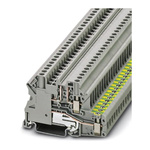 Phoenix Contact UT 4-PE/L-DIO/R-L P/P Series Grey Component Terminal Block, Single-Level, Screw Termination
