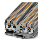 Phoenix Contact PT 6-QUATTRO Series Grey Feed Through Terminal Block, 0.5 → 10mm², Single-Level, Push In
