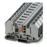 Phoenix Contact RTO 5-T-TC Series Grey Test Disconnect Terminal Block, Single-Level, Bolt Termination