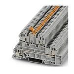 Phoenix Contact UTI 2.5-L/LTB Series Grey DIN Rail Terminal Block, 0.2 → 4mm², Triple-Level, Screw Termination
