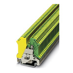 Phoenix Contact USLKG 3 N Series Green, Yellow Earth Terminal Block, 0.2 → 4mm², Single-Level, Screw Termination