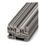 Phoenix Contact ST 2.5-TWIN/ 1P RD Series Red Feed Through Terminal Block, Single-Level, Spring Clamp Termination