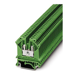 Phoenix Contact UK3 N GN Series Green Feed Through Terminal Block, 0.2 → 4mm², Single-Level, Screw Termination