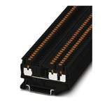 Phoenix Contact PT 2.5-TWIN BK Series Black Feed Through Terminal Block, 0.14 → 4mm², Double-Level, Push In
