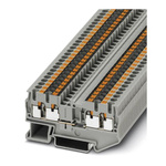 Phoenix Contact PT 2.5/QUATTRO-U Series Grey Feed Through Terminal Block, 0.14 → 4mm², Single-Level, Push In