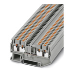 Phoenix Contact PT 2.5-QUATTRO RD Series Red Feed Through Terminal Block, 0.14 → 4mm², Single-Level, Push In