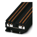 Phoenix Contact PT 2.5-QUATTRO BK Series Black Feed Through Terminal Block, 0.14 → 4mm², Single-Level, Push In