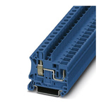 Phoenix Contact UT 6/1P BU Series Blue Feed Through Terminal Block, Single-Level, Screw Termination
