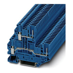 Phoenix Contact UTTB 2.5/2P BU Series Blue Double Level Terminal Block, 0.14 → 4mm², Double-Level, Screw