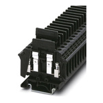 Phoenix Contact UK-SILED24 BK Series Black Fused DIN Rail Terminal, 1-Level, Screw Termination, Fused
