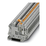 Phoenix Contact UT 6-MT P/P Series Grey Knife Disconnect Terminal Block, Single-Level, Screw Termination