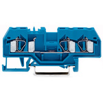 Wago 281 Series Blue Feed Through Terminal Block, 4mm², Single-Level, Cage Clamp Termination, ATEX, IECEx