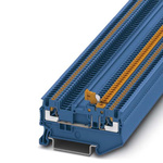 Phoenix Contact PT 1.5/S-MT BU Series Grey DIN Rail Terminal Block, Push In Termination