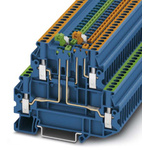 Phoenix Contact UTT 2.5-2MT-P/P BU Series Grey Knife Disconnect Terminal Block, Screw Termination