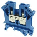Phoenix Contact UK 4 BU Series Blue DIN Rail Terminal Block, 0.2 → 4mm², Single-Level, Screw Termination