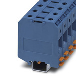 Phoenix Contact UKH50-IB BU Series Blue DIN Rail Terminal Block, 16 → 50mm², Single-Level, Screw Termination