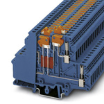Phoenix Contact UDMTK 5-P/P BU Series Blue Disconnect Terminal Block, 0.2 → 4mm², Double-Level, Screw Termination